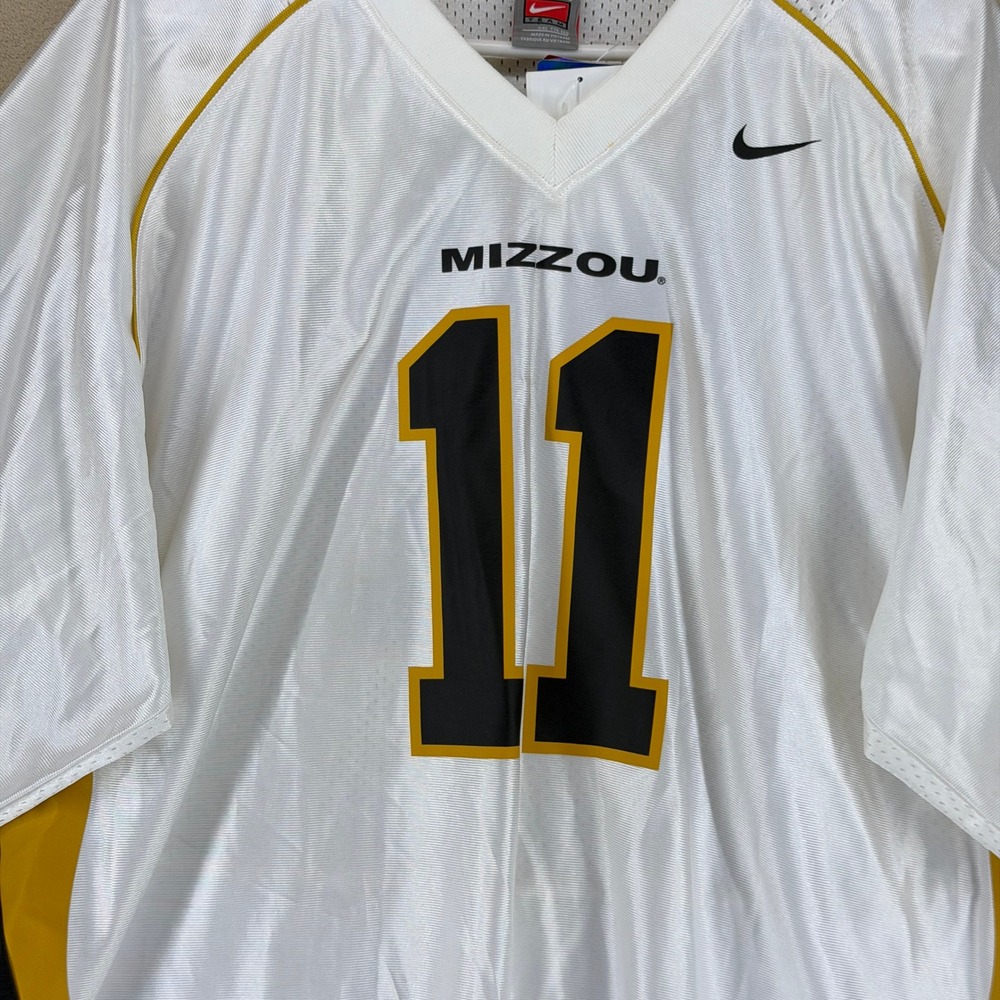Nike Mizzou Tigers Football Jersey White Black Gold Number 11 XXL Mens - Picture 2 of 16